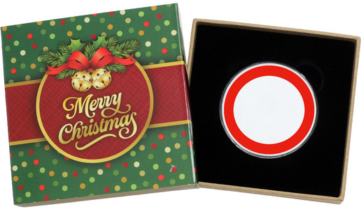 SilverTowne Natural Kraft Paper Gift Box with Merry Christmas Polka Dots Box Sleeve